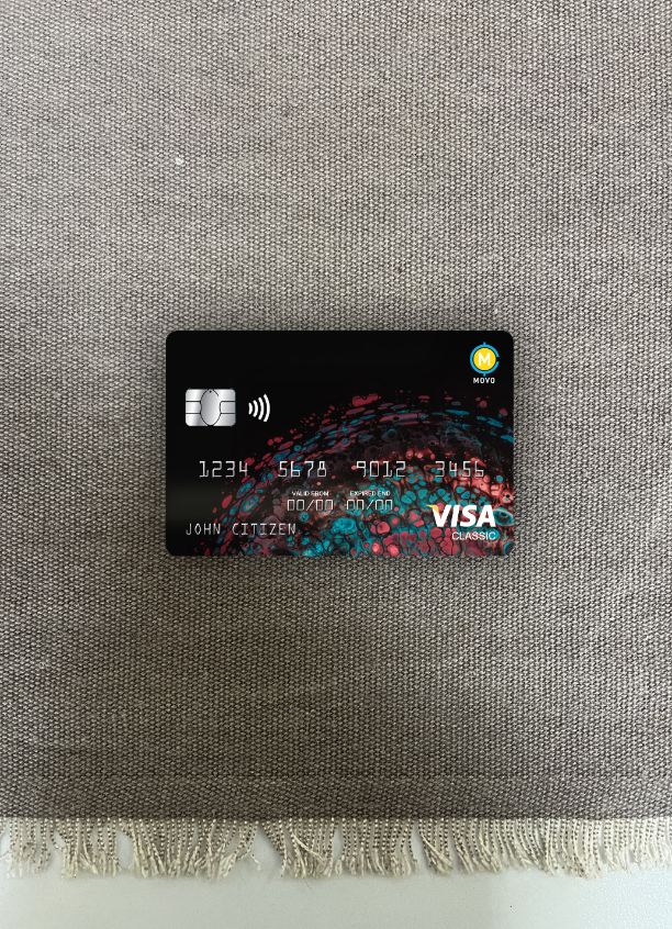 Download USA MOVO bank visa classic card photolook front Photoshop template